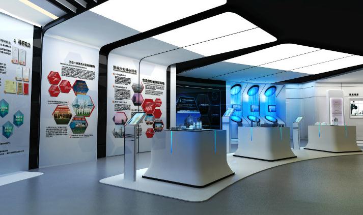 南(nán)昌展覽設計(jì):九星傳媒展廳設計(jì)裝修樣版-12