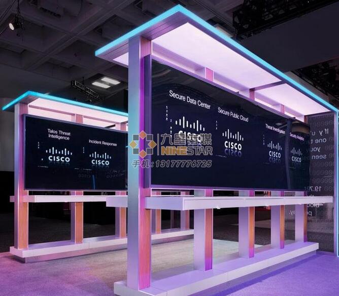 南(nán)昌展台搭建:12九星展位案例-1